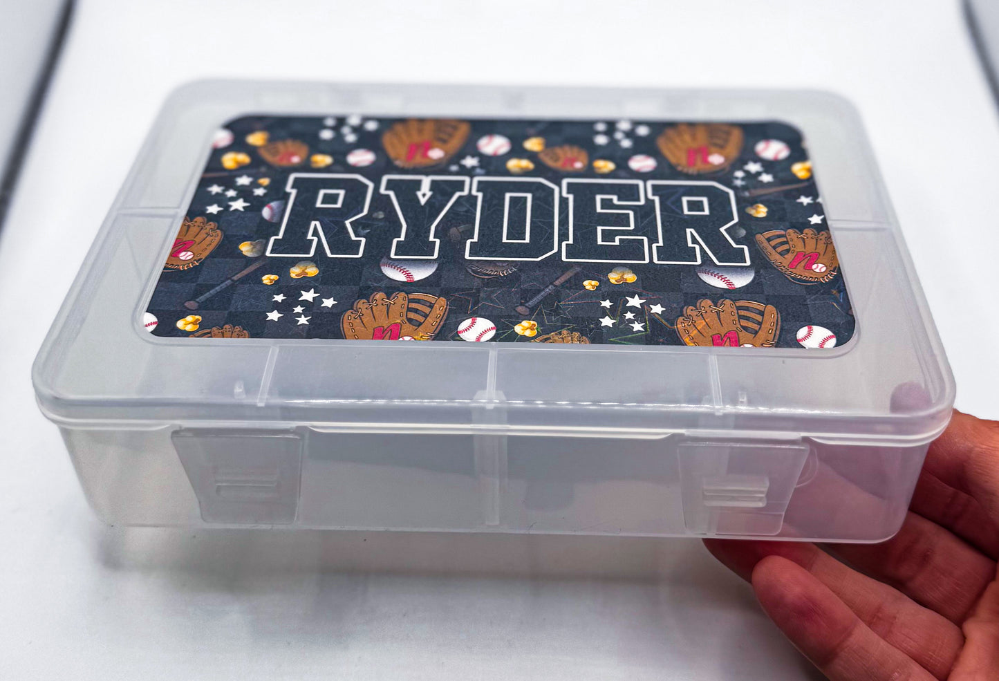 Personalized Kids Snack Box | Custom Lunch & Game Day Snack Container | Food Safe Divider Snack Box