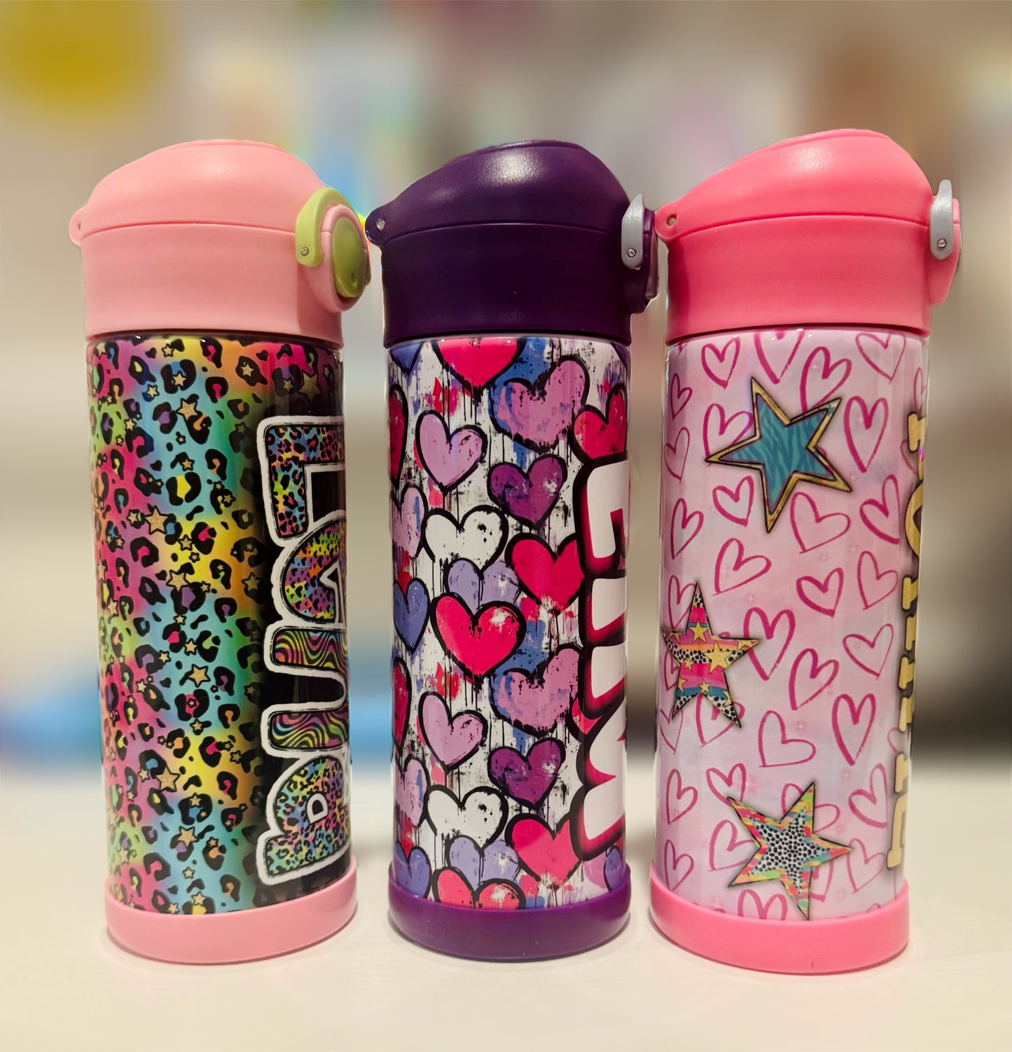 Personalized 12oz Leakproof Kids Tumbler | Custom Name Water Bottle for School & Camp