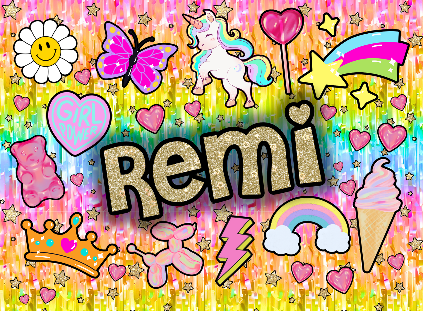 003- rainbow girly collage