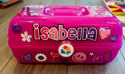 Personalized STICKERED Caboodle | Custom Storage Case