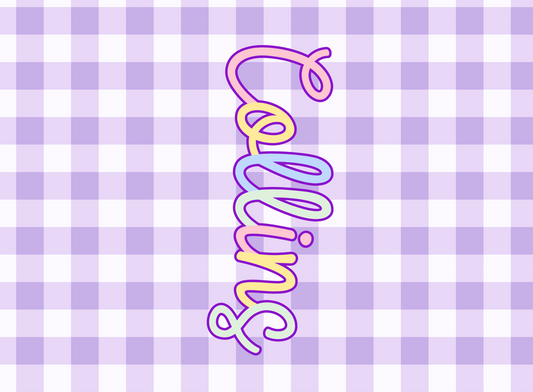 188- pastel rainbow gingham