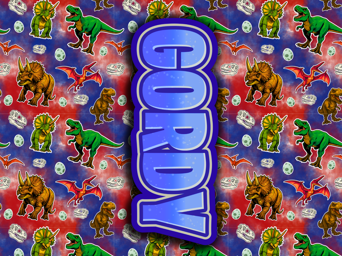 111- blue and red dinosaurs