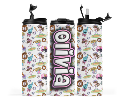 Northbrook Action Baseball Personalized 20oz Sports Water Bottle