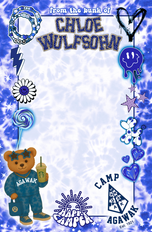 Overnight camp stationery- girl