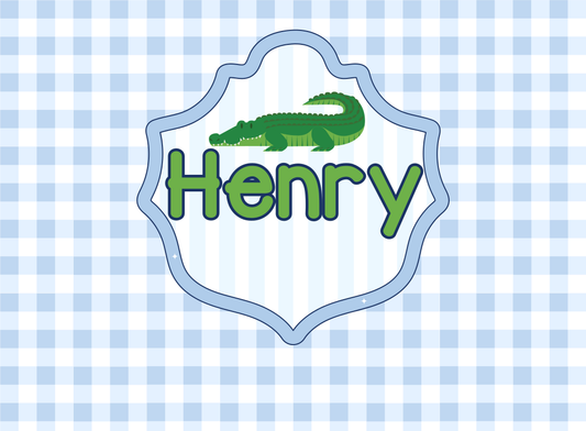 238- gingham alligator