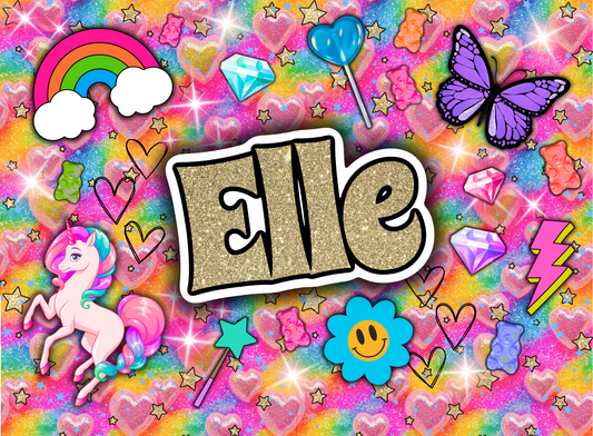 005- glitter rainbow collage