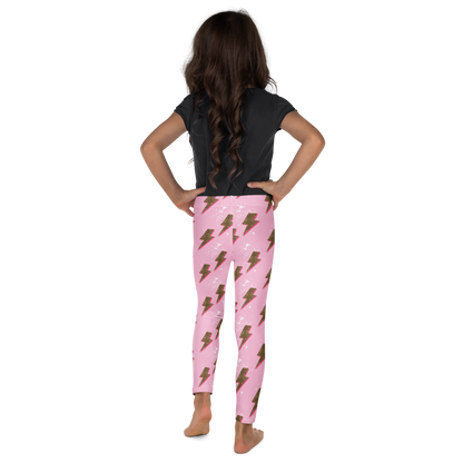 Pink lightning bolt cheetah leggings