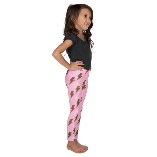 Pink lightning bolt cheetah leggings