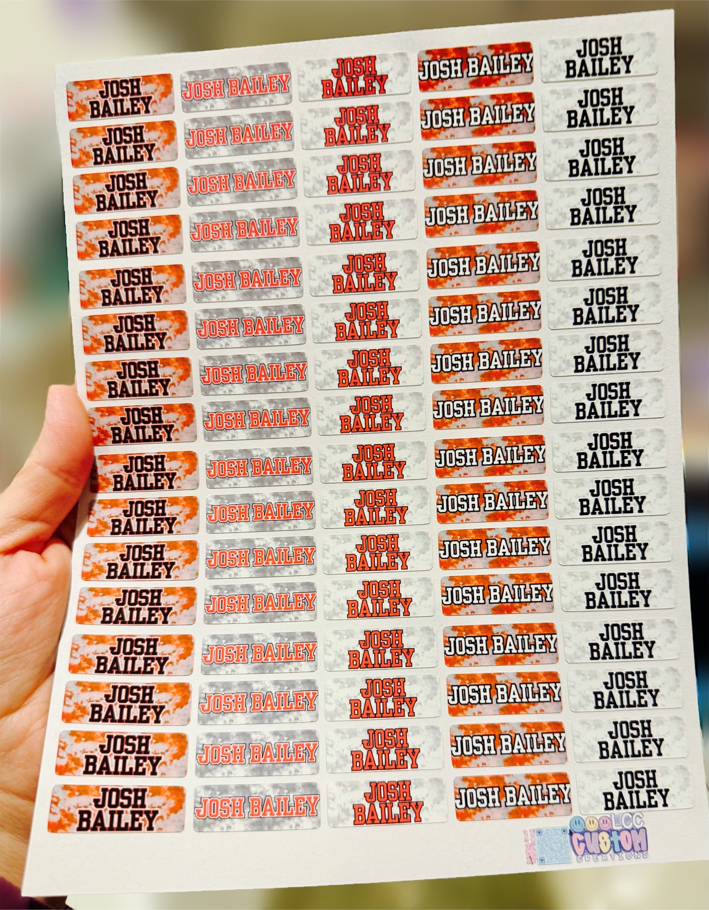 Custom Iron-On Clothing Name Labels (Set of 80) | Personalized School & Camp Labels