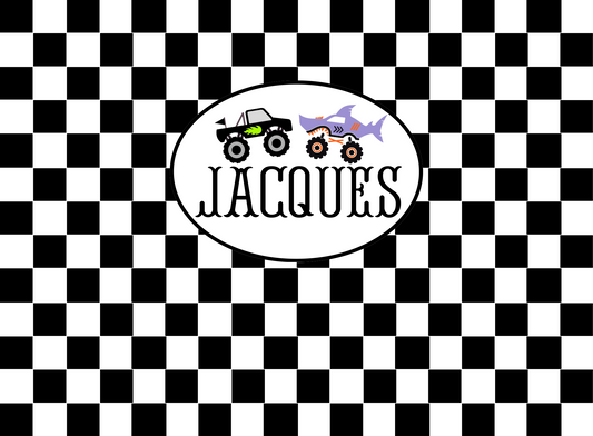 098- checkered race cars