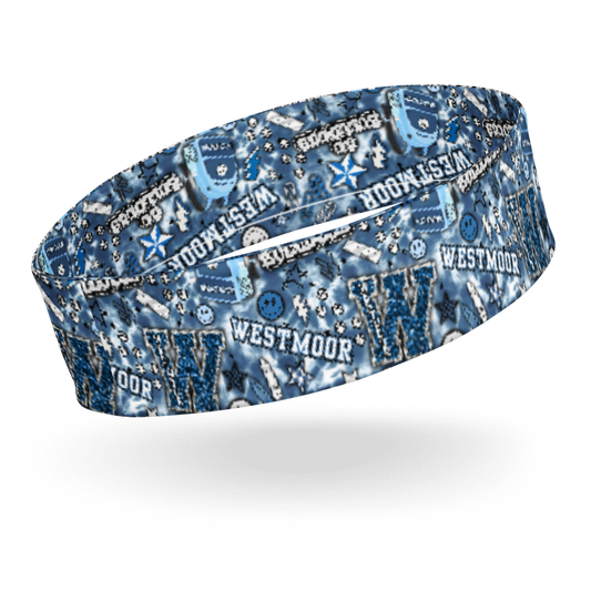Custom School Spirit Athletic Headband | Personalized School Headband | Stretchy Non-Slip Sports Headband | Matches Your Set