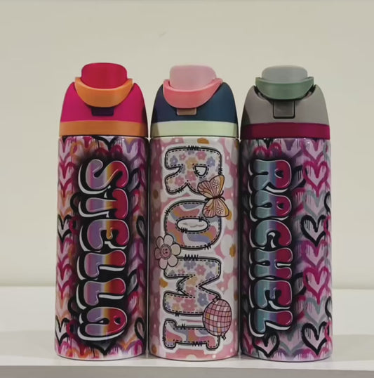 Custom 24oz Flip-Top Water Bottle
